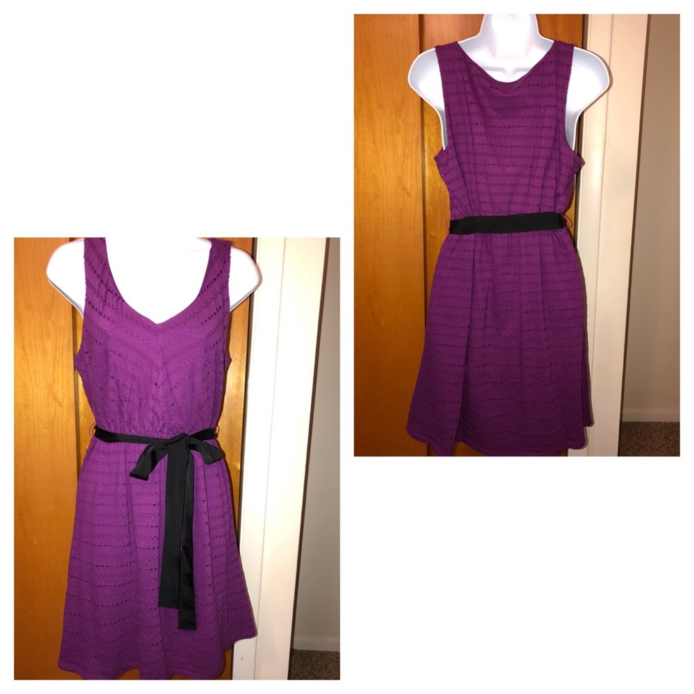 🔴SOLD🔴 NWT! ELLE GORGEOUS PURPLE EYELET DRESS